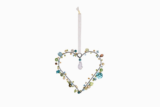 DÉCORATION COEUR EN BILLES DE VERRE REF 1