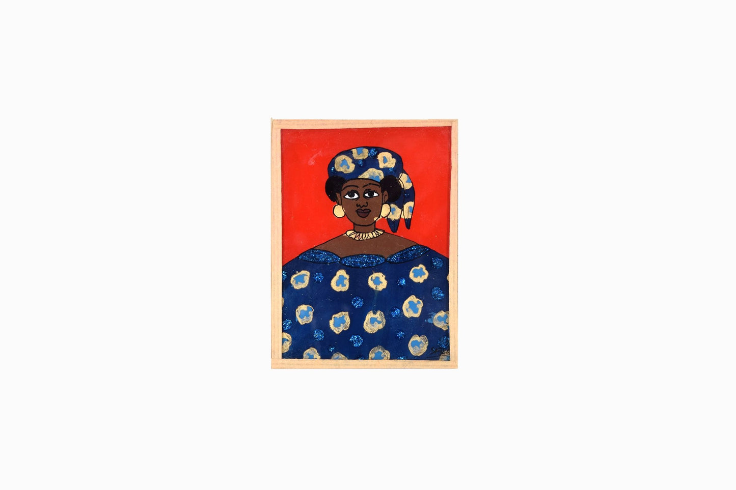 Tableau sur verre sénégalais Réf SGP31