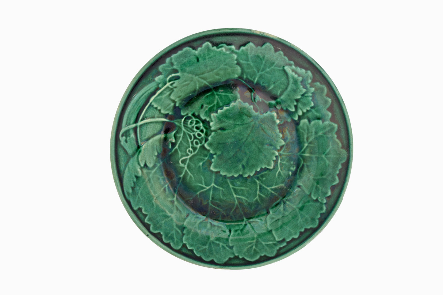 Platos victorianos de hojas verdes Grupo 1