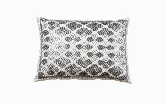 COJÍN MARROQUÍ DIAMANTES PLATA
