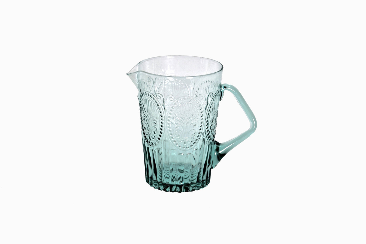 JARRA CRISTAL DECORATIVA AZUL AGUA