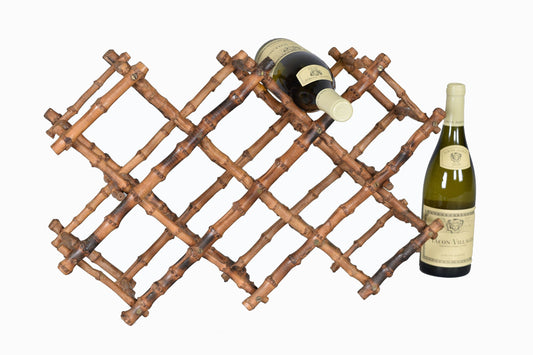 Vintage bamboo wine rack