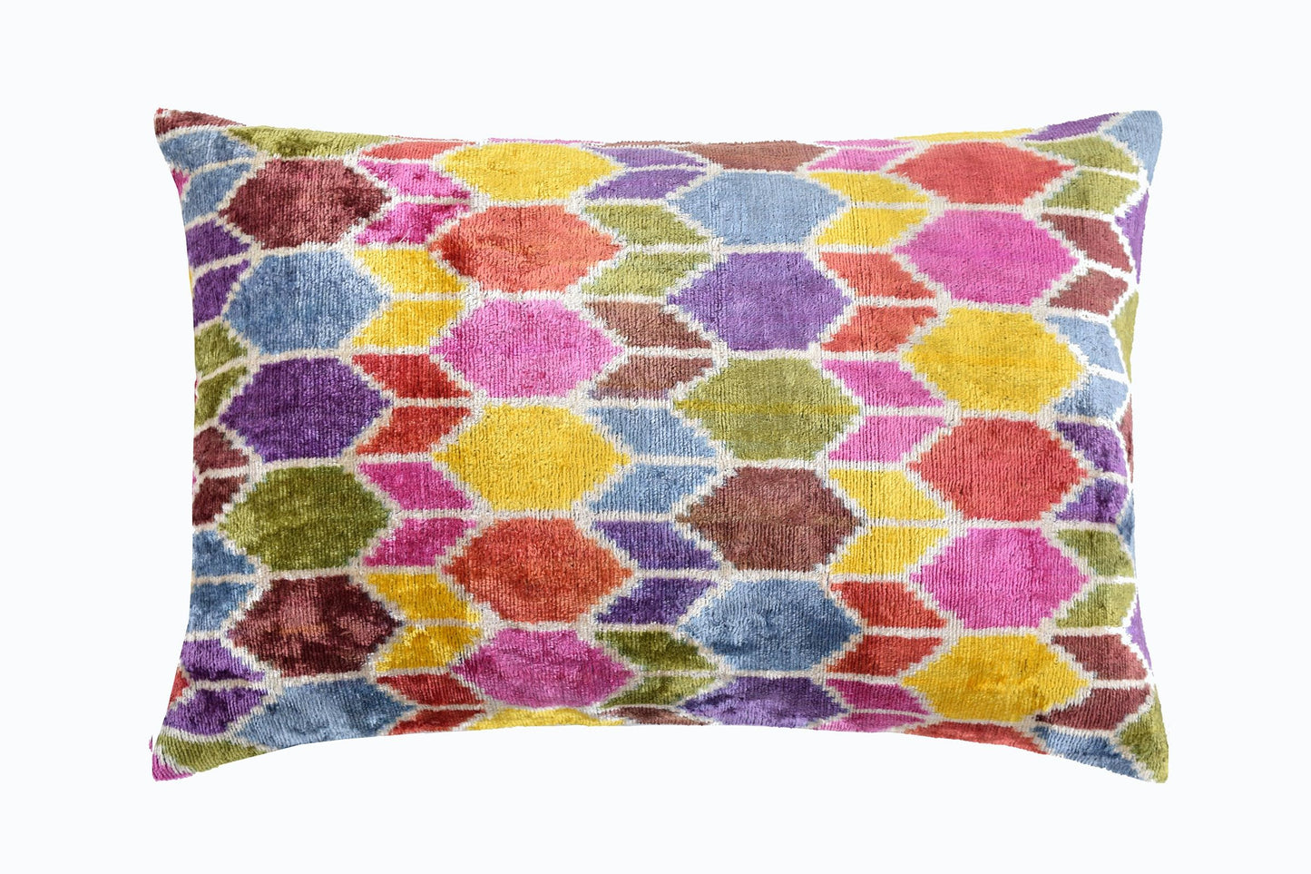 COJÍN TERCIOPELO SEDA IKAT 222