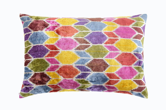 COUSSIN VELOURS DE SOIE IKAT 222