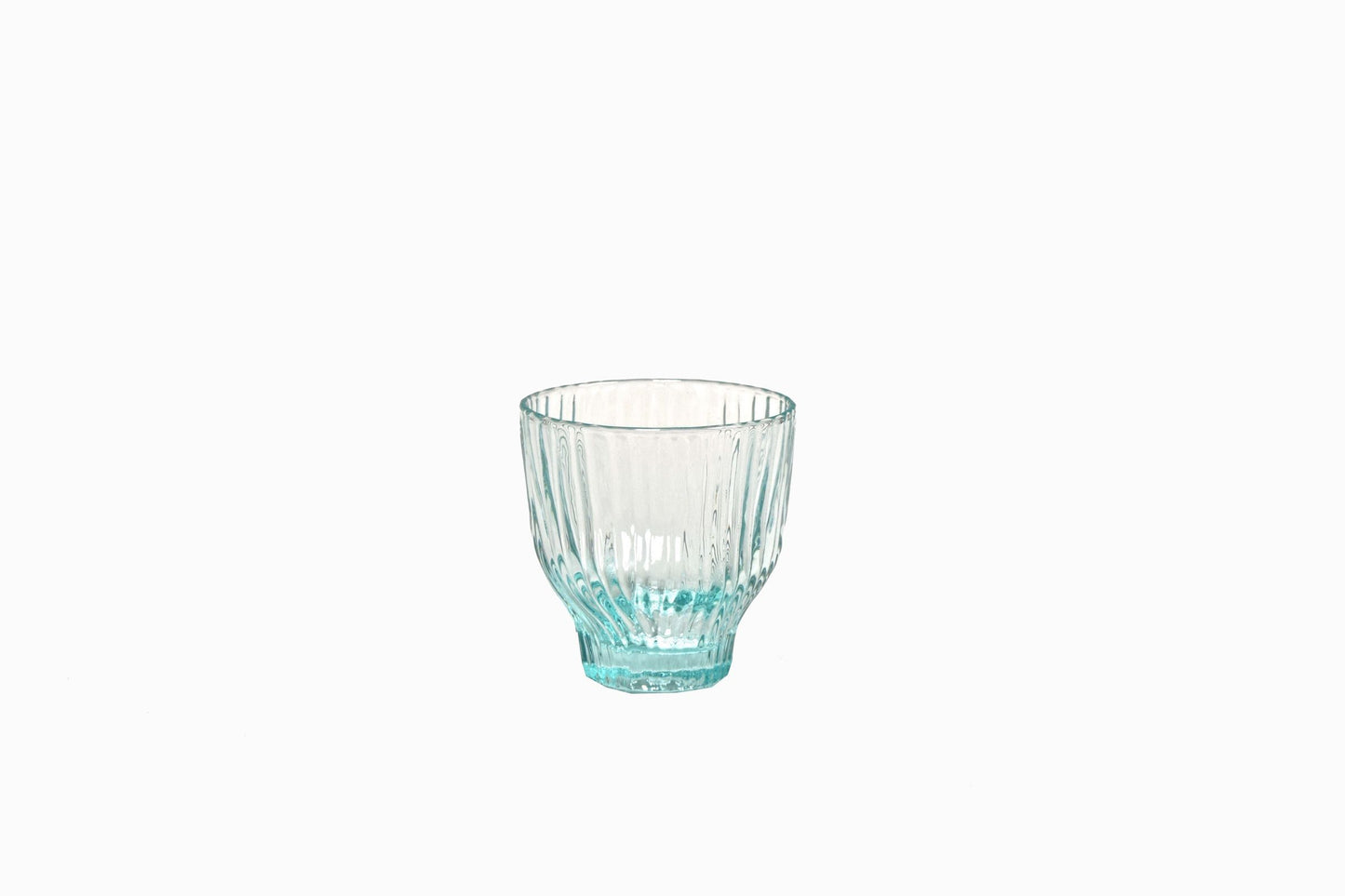 Grooved Glass 250ml Tumbler - Mint (Set of 6)