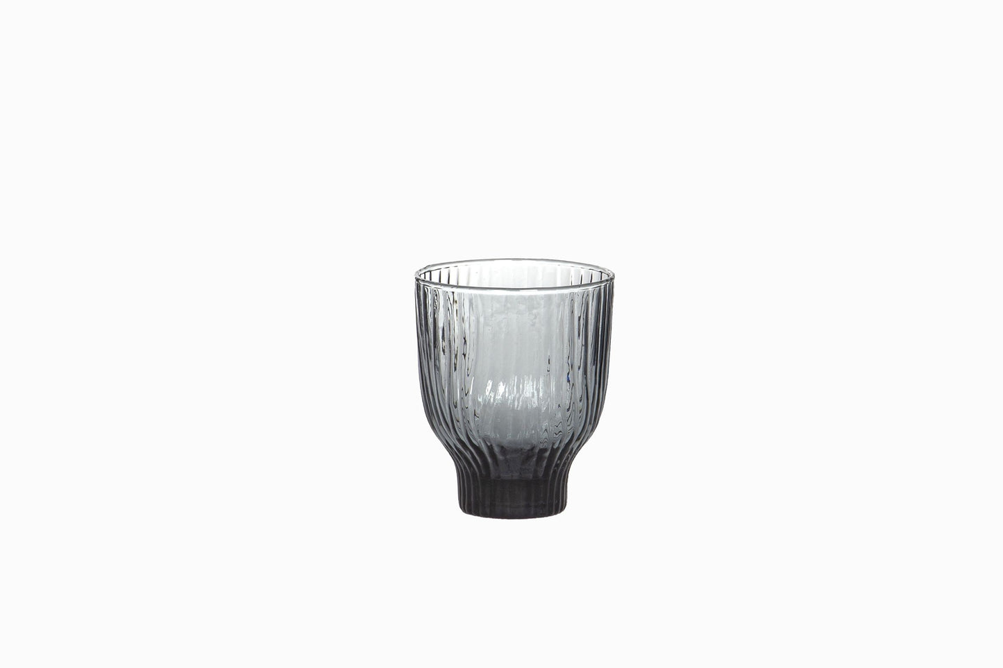 Vaso cristal estriado 300ml humo