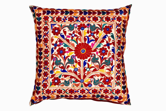 Coussin de sol indien brodé