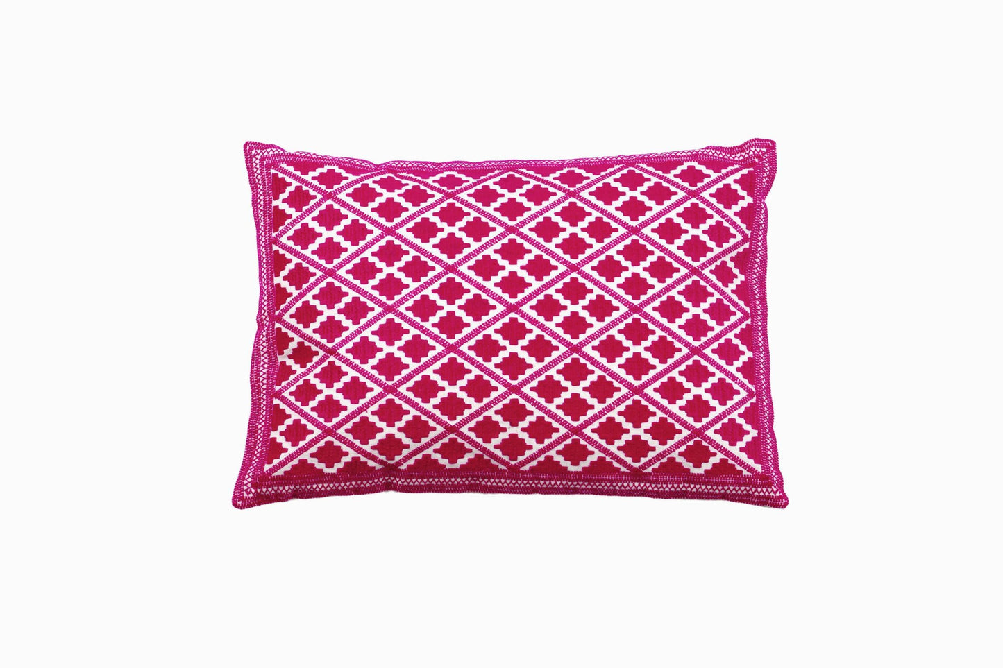 Cojín de diamantes marroquí magenta