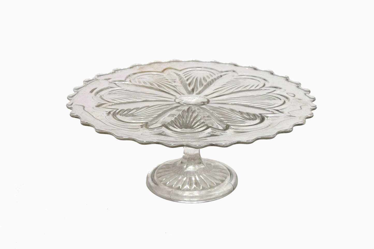 Glass cake stand (clear) small