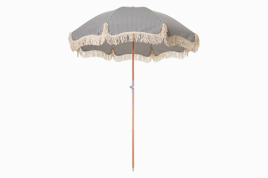 Parasol Riviera rayure bleue
