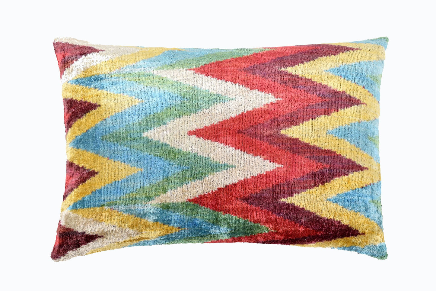 COJÍN TERCIOPELO SEDA IKAT 225
