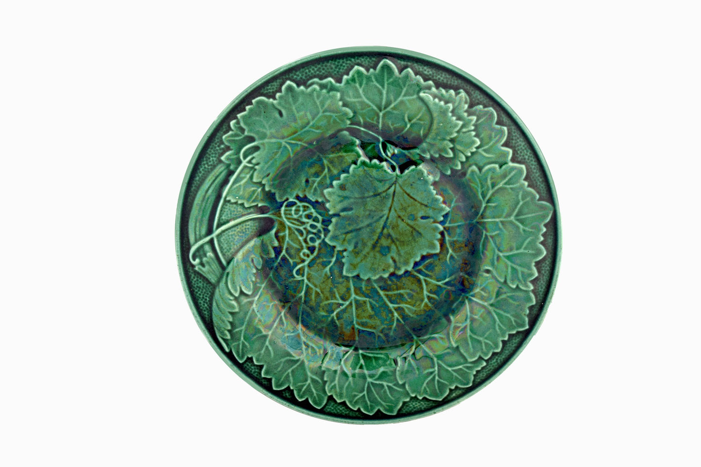 Platos victorianos de hojas verdes Grupo 1