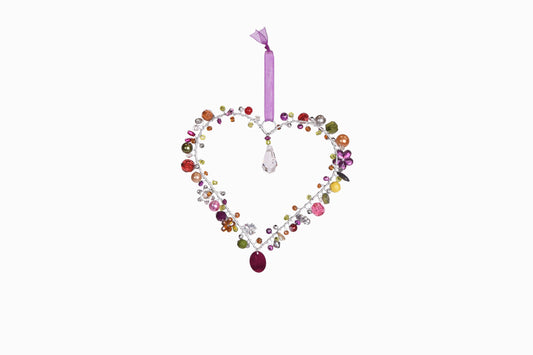 DÉCORATION COEUR EN BILLES DE VERRE REF 3