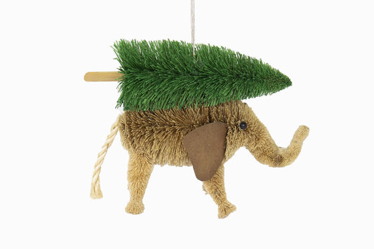 Cepillar elefante con árbol