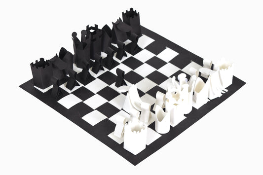 Flatpack paper chess set