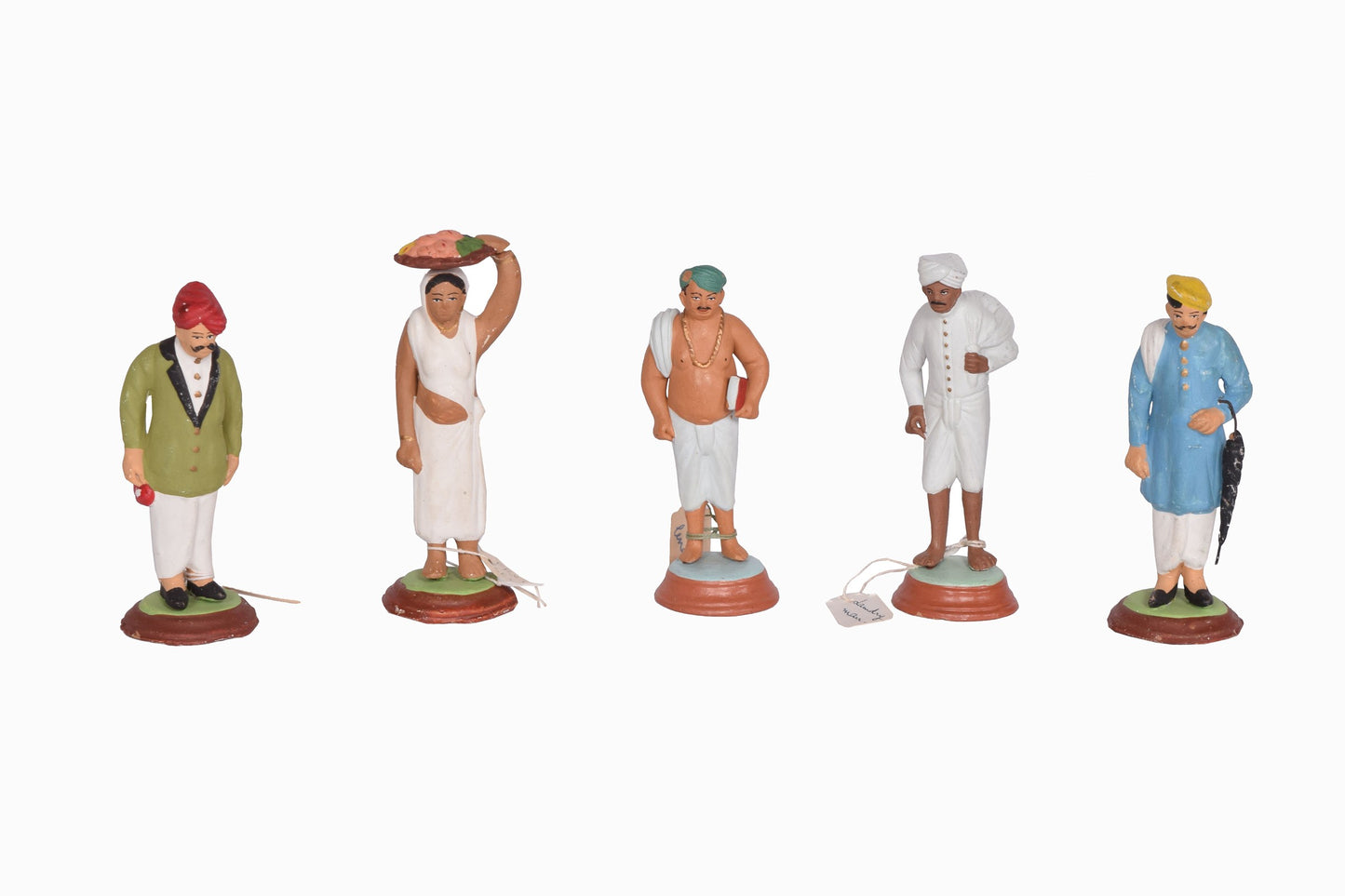 Miniaturas indias de cerámica vintage Grupo 3