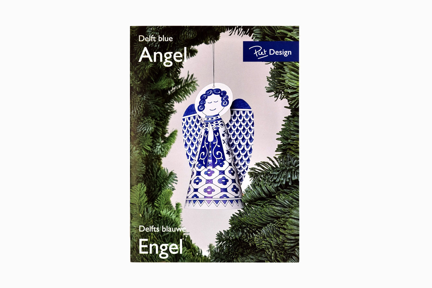 Ángel de papel azul de Delft