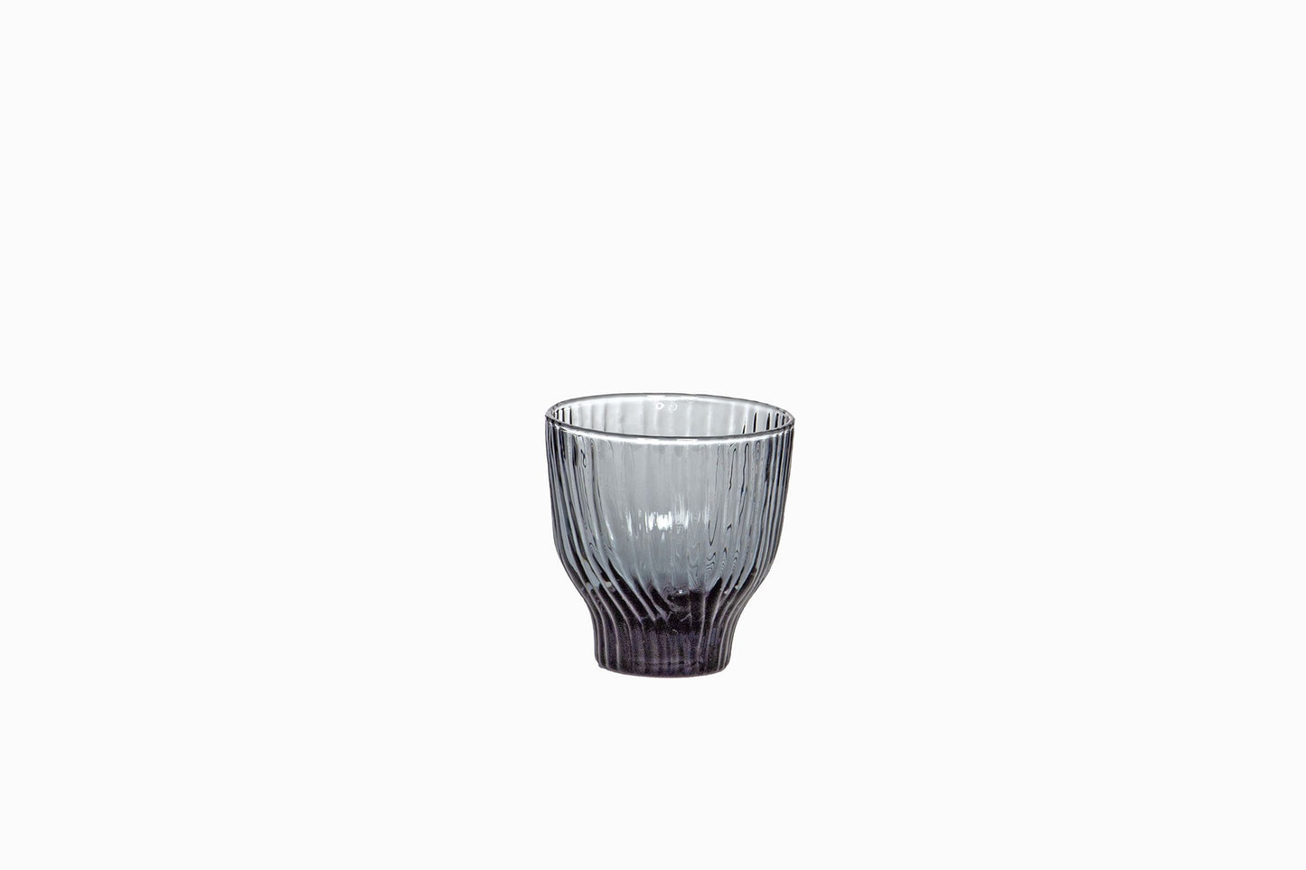 Vaso cristal estriado 250ml humo