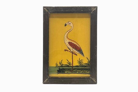 A reverse Glass Painting of a Flamingo (Small)