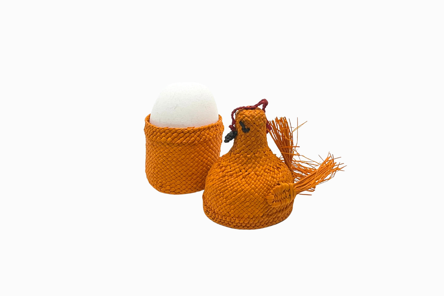 Orange Straw Egg Cup