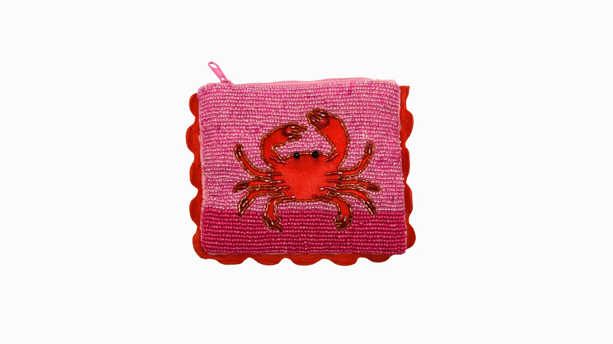 Beaded Crab Purse