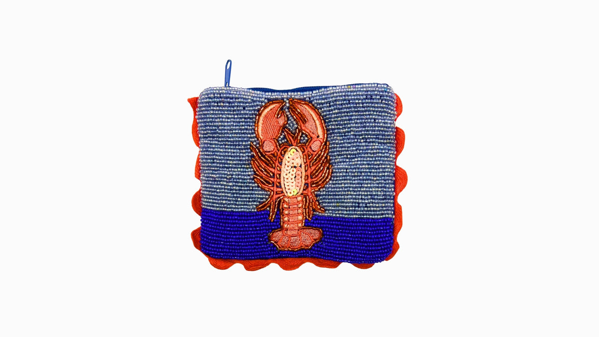 Beaded Lobster Purse