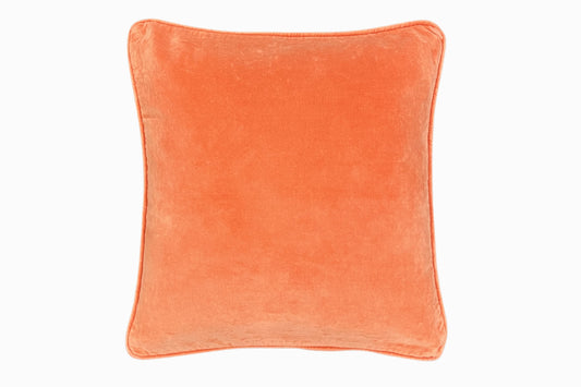 Square Velvet Cushion Light Orange
