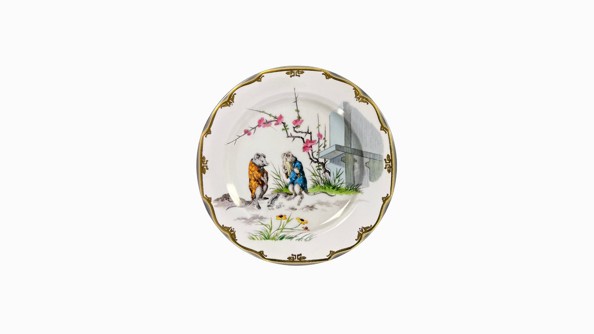 Set of 6 'The Secret Village of Mice' Metal Plates