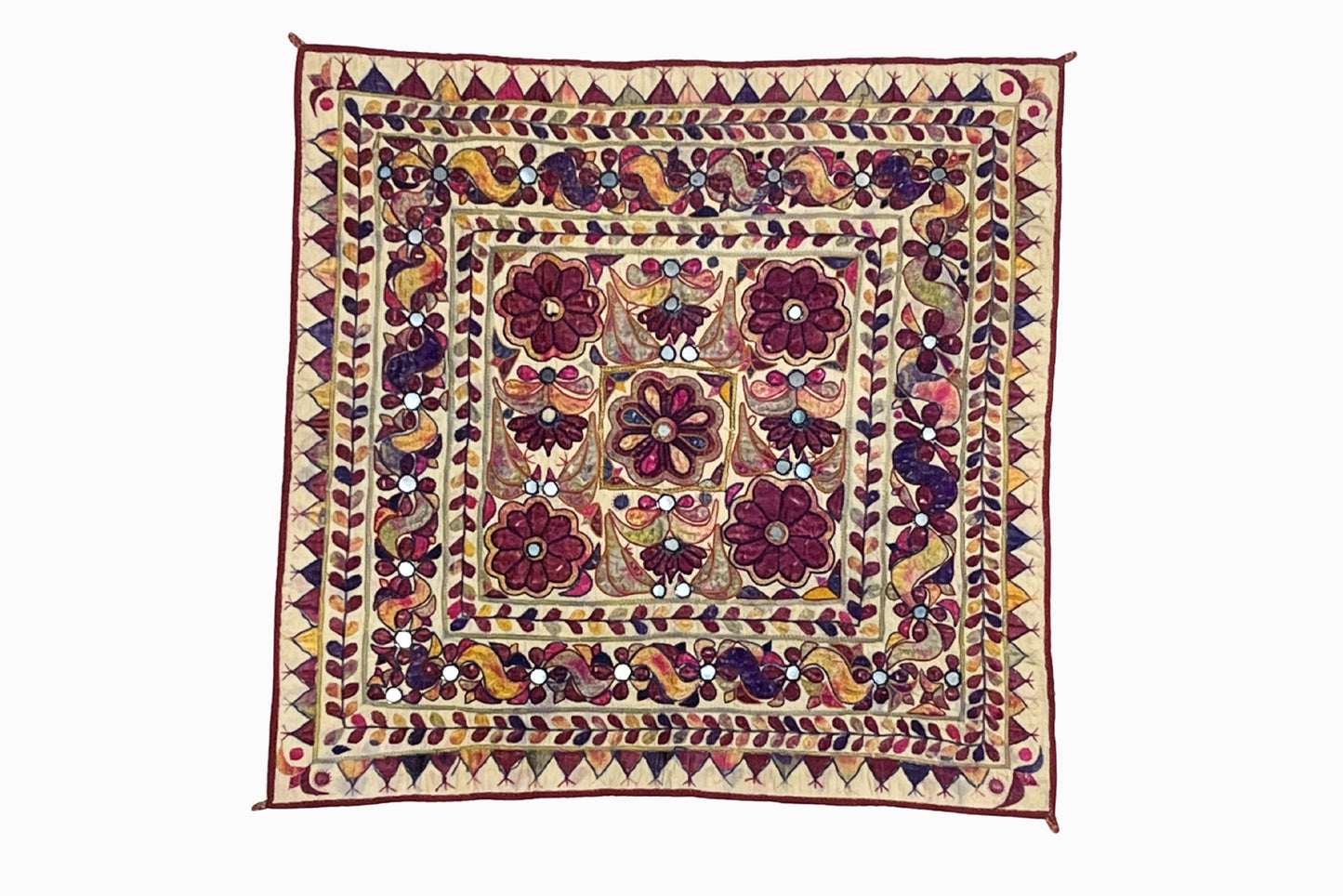 A Gujarati Embroidered 'Chackla' Panel
