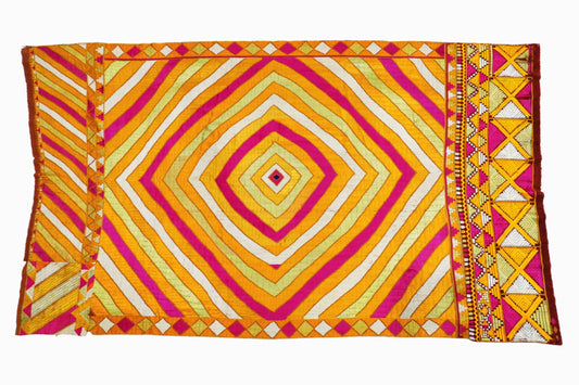 Pulkhari with geometric embroidery