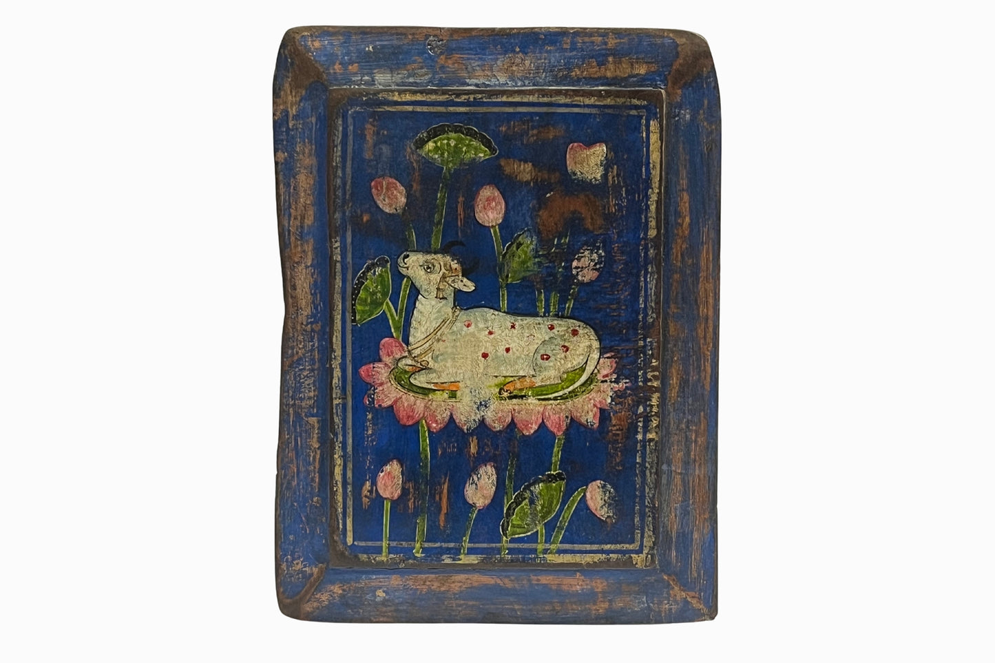 Blue painted Holy Cow panel