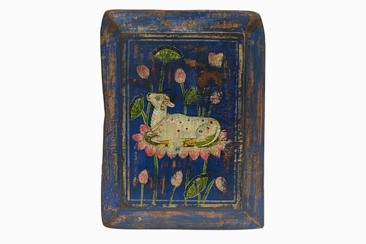 Blue painted Holy Cow panel