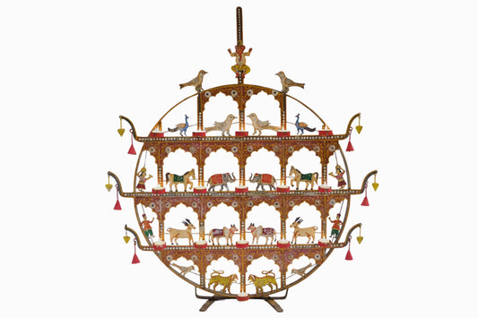 Multicolour circular tealight holder