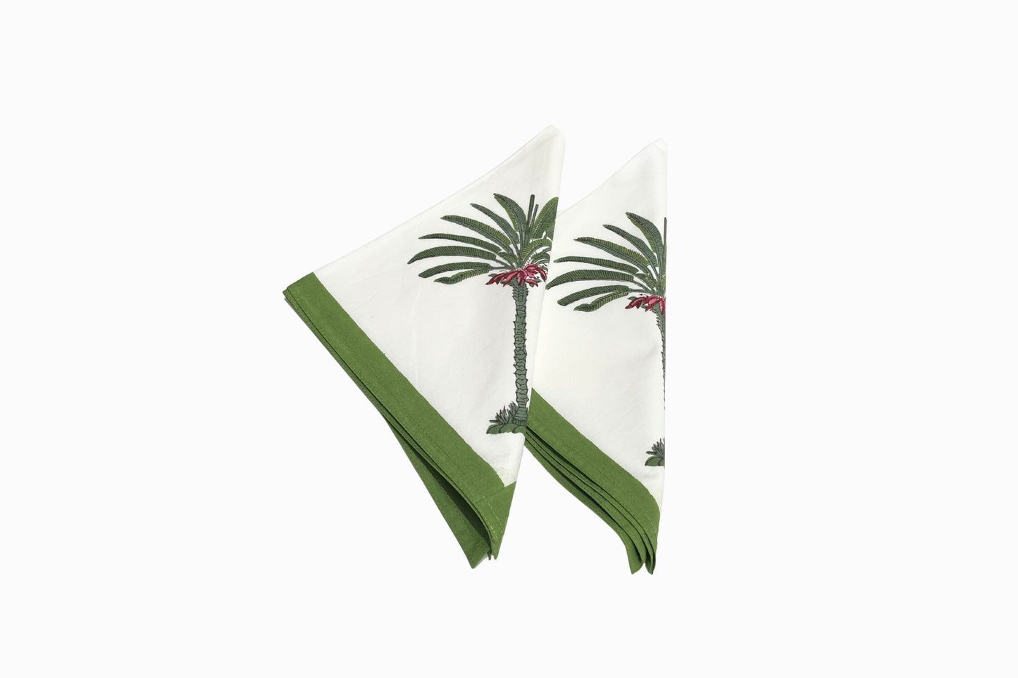 SERVILLETAS DE ALGODÓN BORDADAS ÁRBOL, PÁJARO, SOL Y PERSONAS