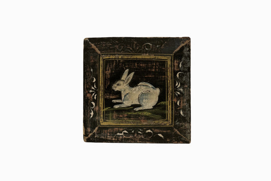 A Panel Painting of a Rabbit