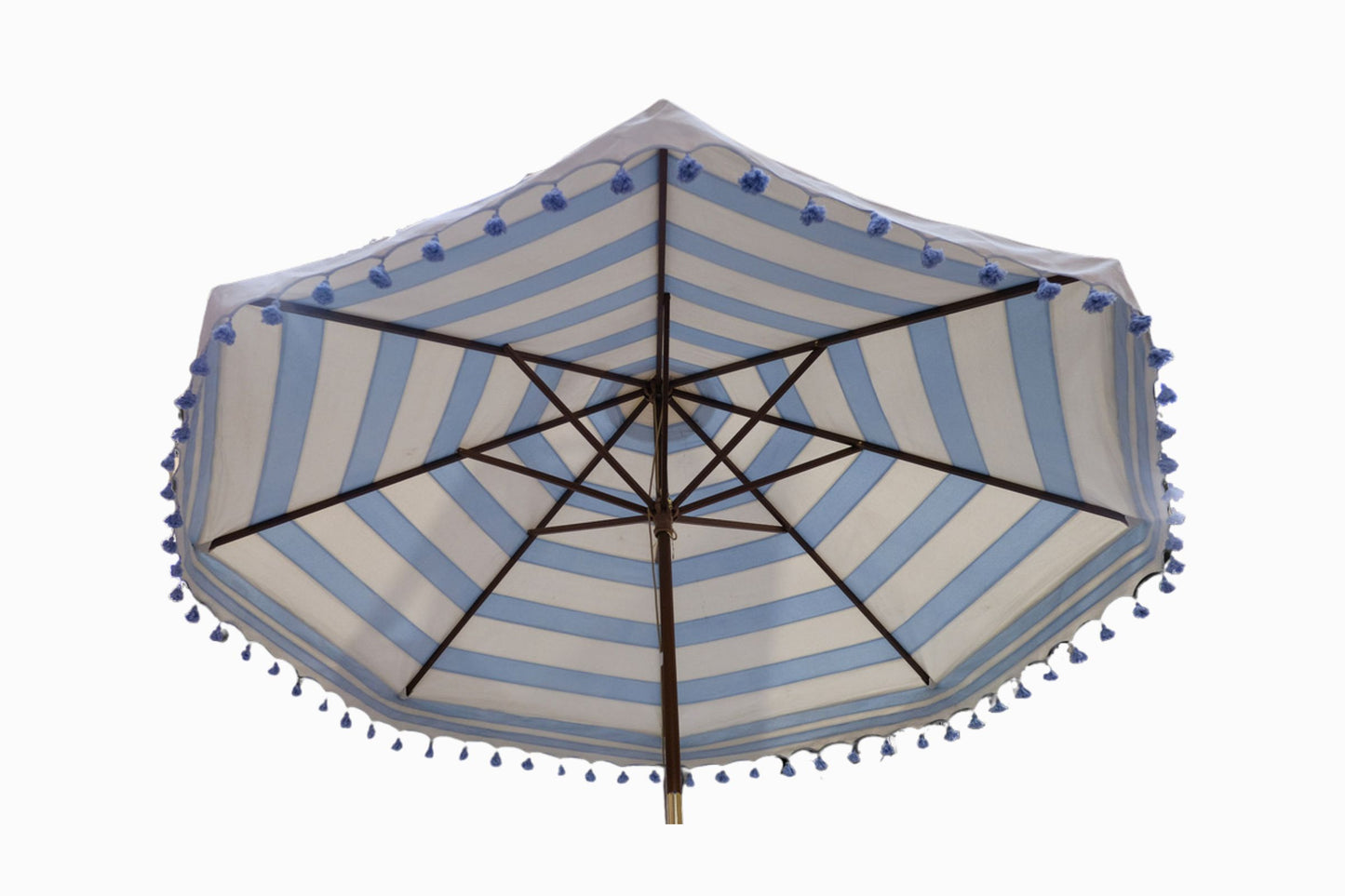 3m blue and cream stripe sunshade