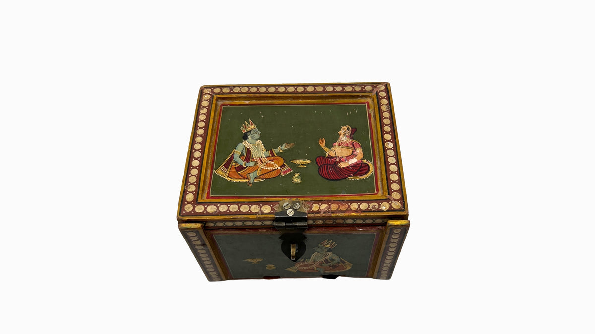 Painted Indian Trinket Box