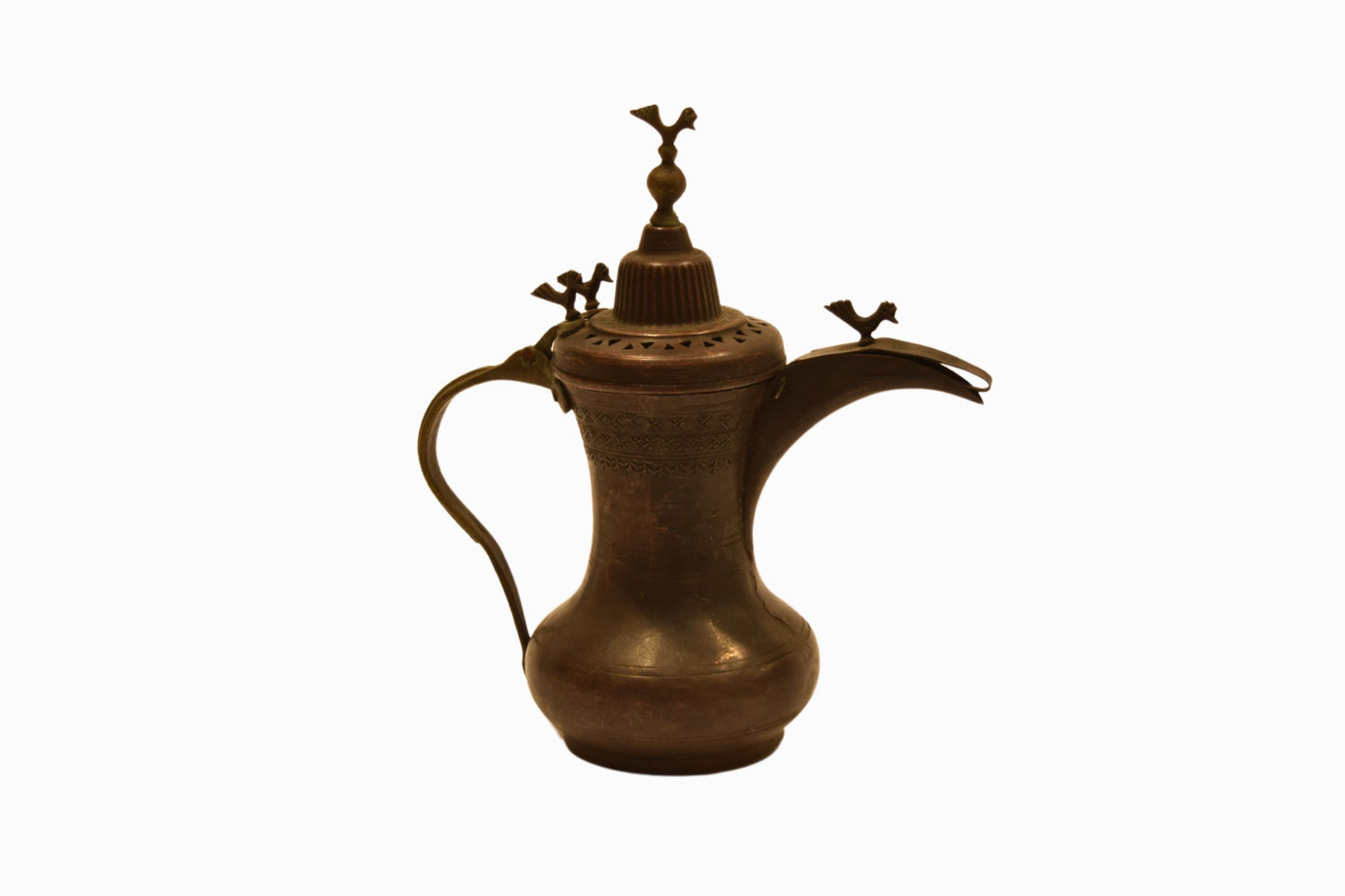 Vintage Ottoman brass coffee pot