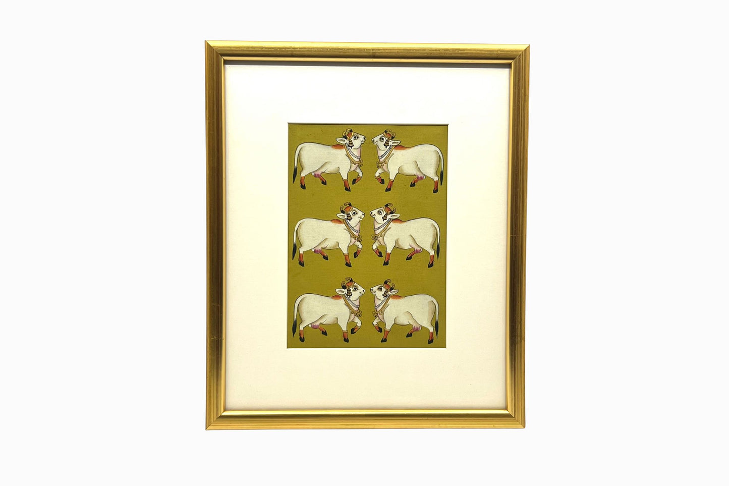 Indian painting of six holy cows