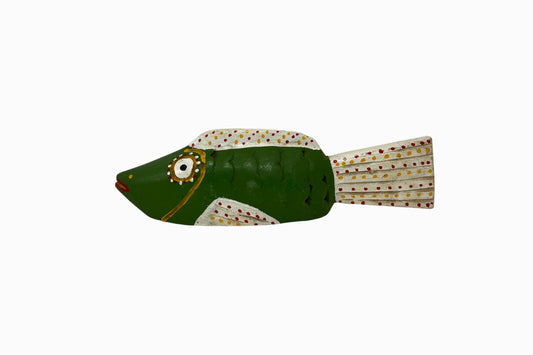 Green & white painted Bozo fish