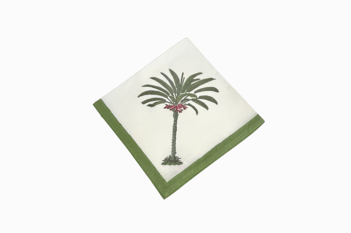 SERVILLETAS DE ALGODÓN BORDADAS ÁRBOL, PÁJARO, SOL Y PERSONAS