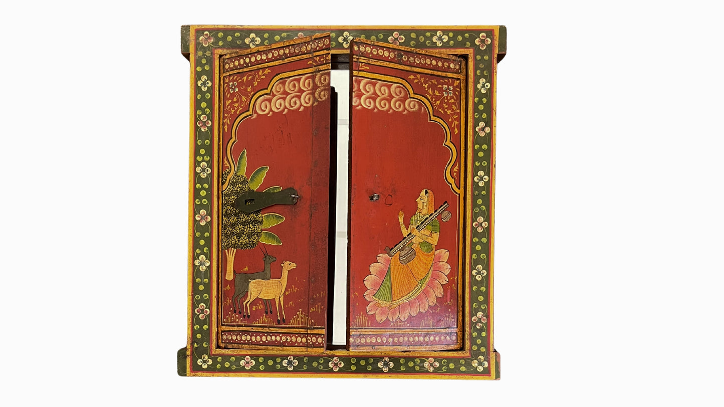 Mirror with Painted Doors