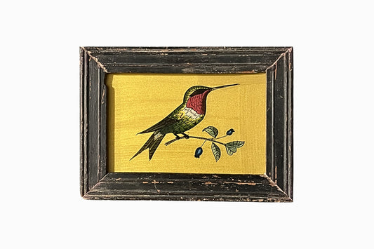 A reverse Glass Painting of a Humming Bird (Small)