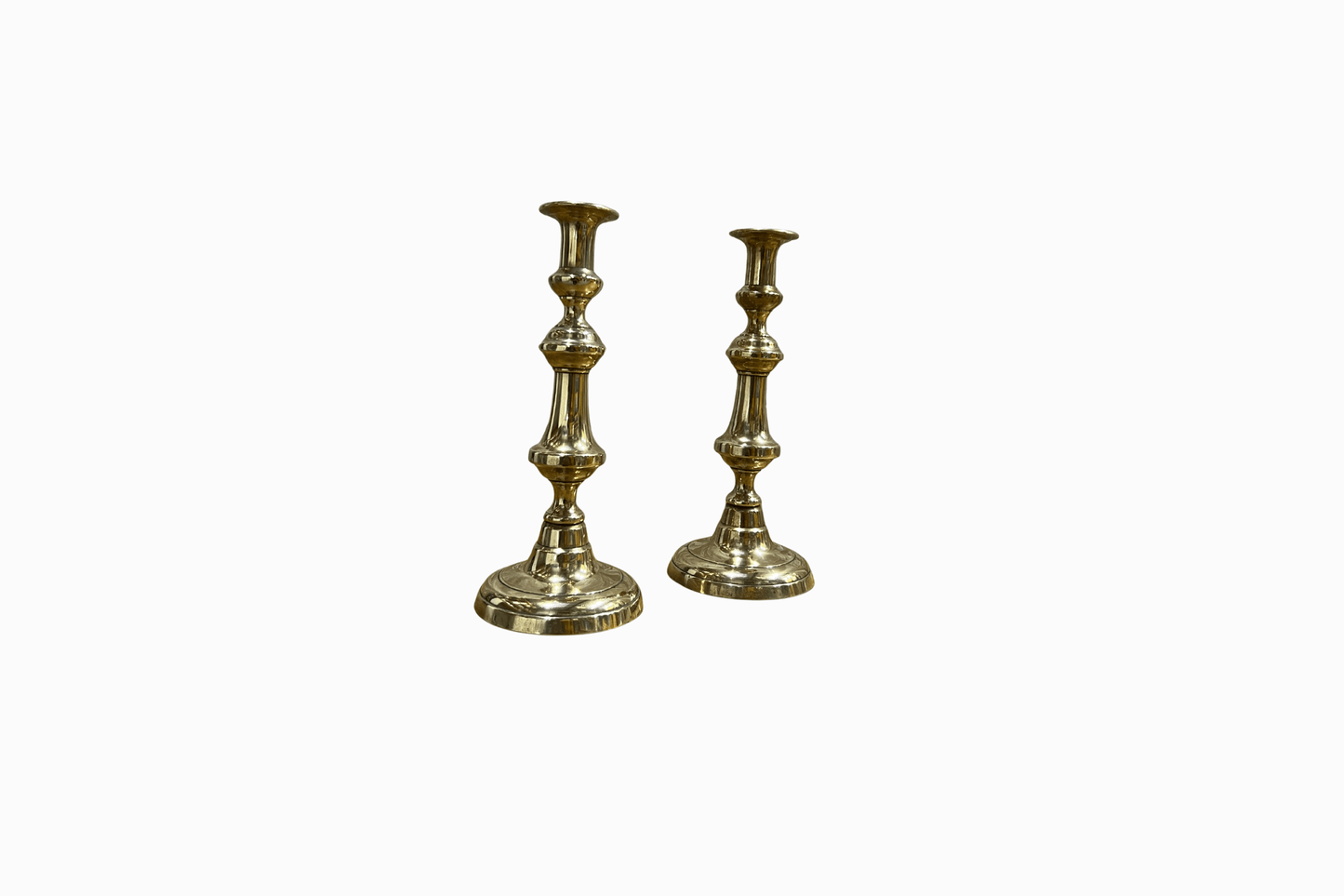 A Pair of Vintage Moroccan Brass Candlesticks