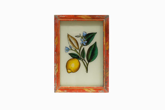 A reverse glass painting of a lemon (small)