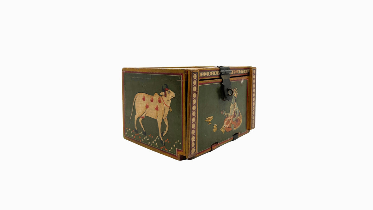 Painted Indian Trinket Box