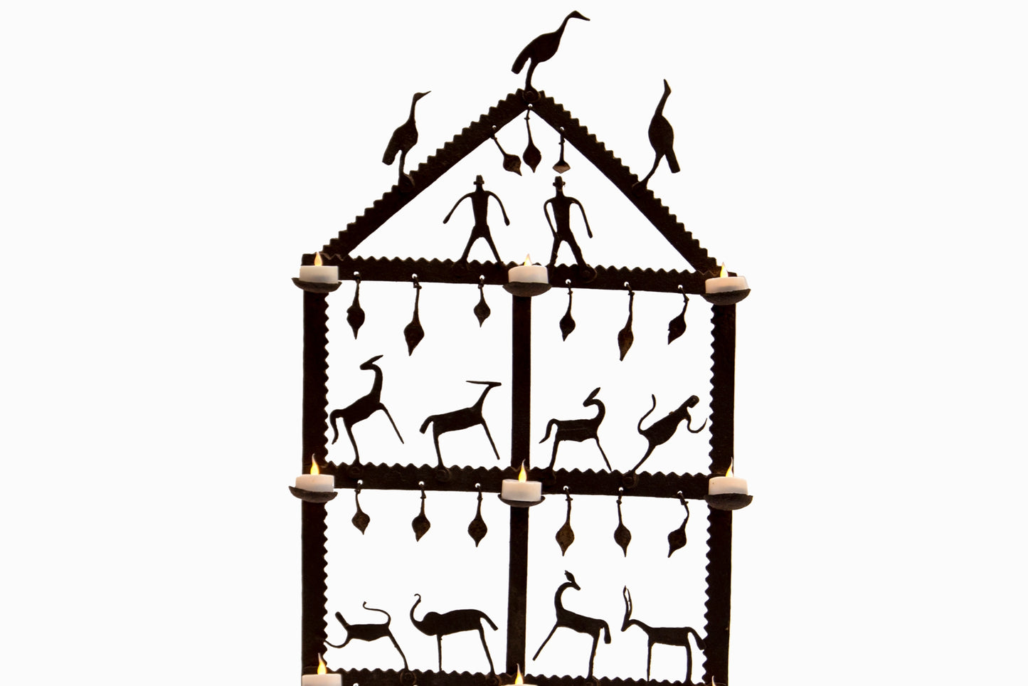 Indian Cut Out Metal Tealight Holder II