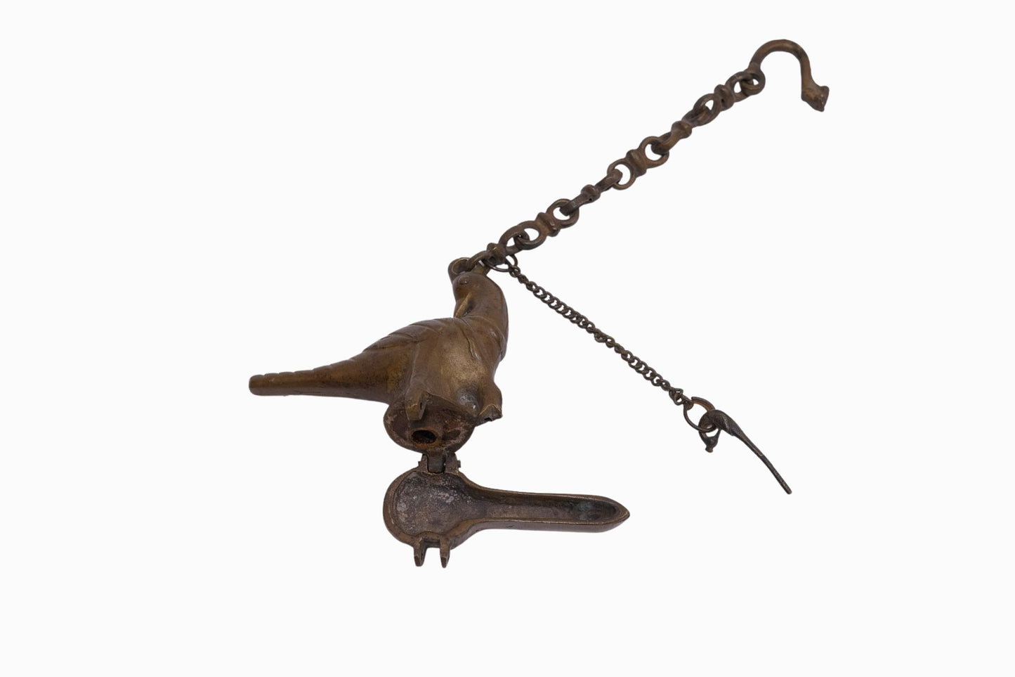 Hanging bird oil lamp