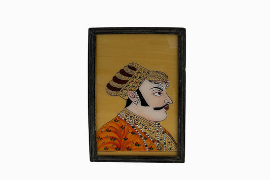 A reverse glass painting of a Maharaja (Medium)