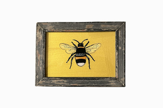 A Reverse Glass Painting of a Bee 2 (Small)